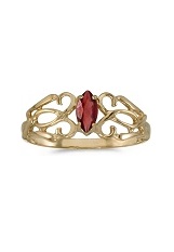 nice marquise garnet filigree yellow gold birthstone baby ring